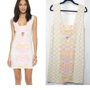 Mara Hoffman Pointe Receptor citrus cutout mini dress size medium